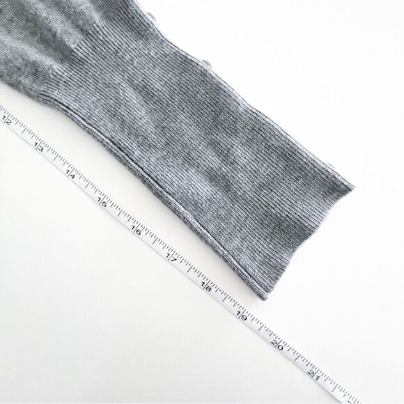 Current Fashion Collection Cardigan Fine Knit Button Up Grey Women's S NWT - Picture 7 of 10